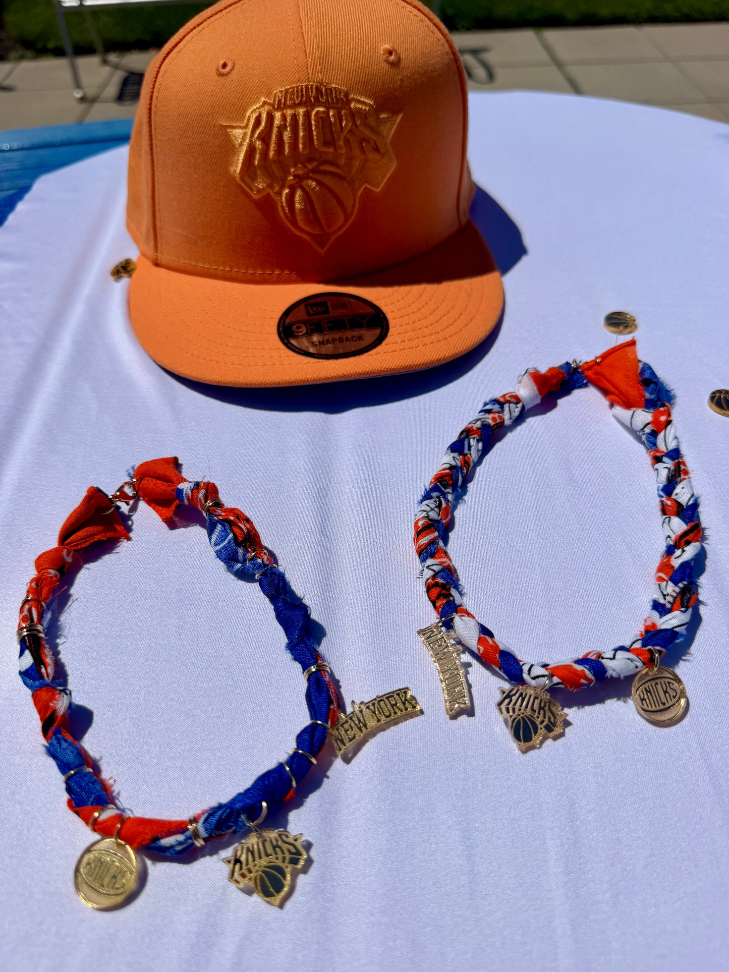 Knicks inspired Bandana Charm Necklace