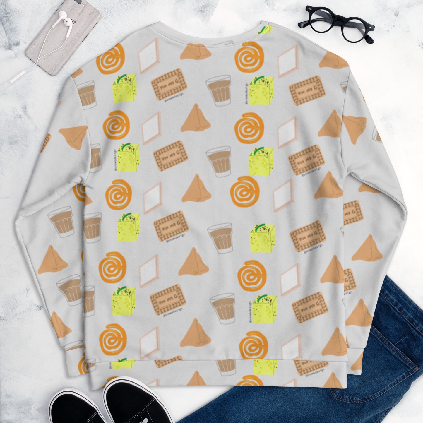 Desi Khana- Snacks gray sweater