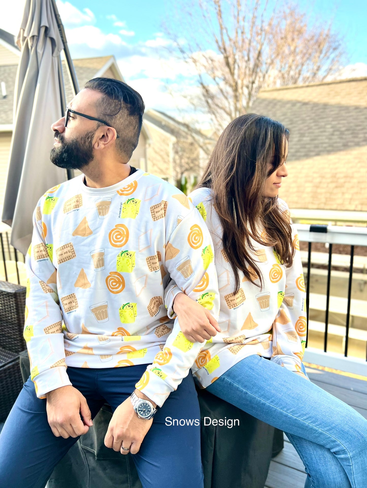 Desi Khana- Snacks gray sweater
